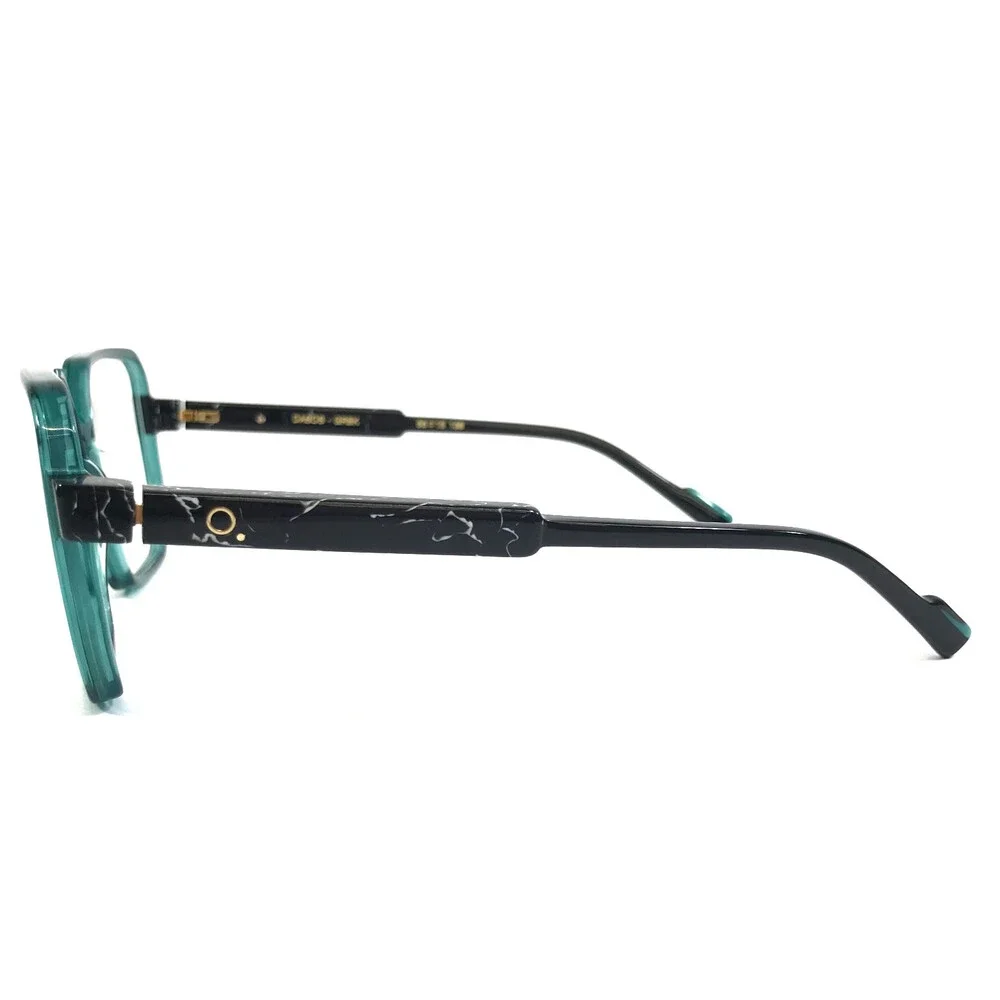 Etnia Barcelona Eyeglasses Frames DASOS GRBK Green Clear Black Marble 56-15-138